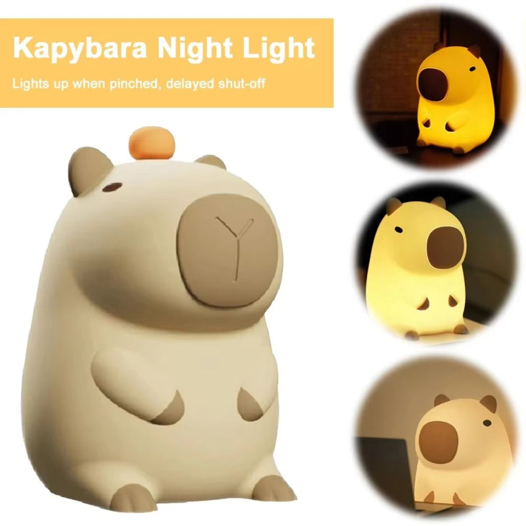 Cute Capybara Silicone Rechargeable Night Light
